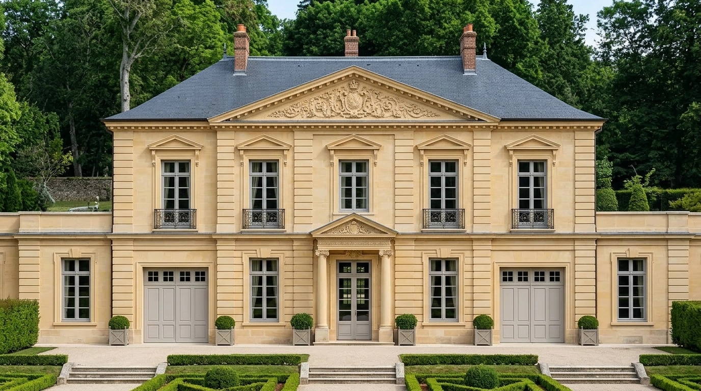 Neoclassic Facade Facade design — facade photo by GenRoom AI
