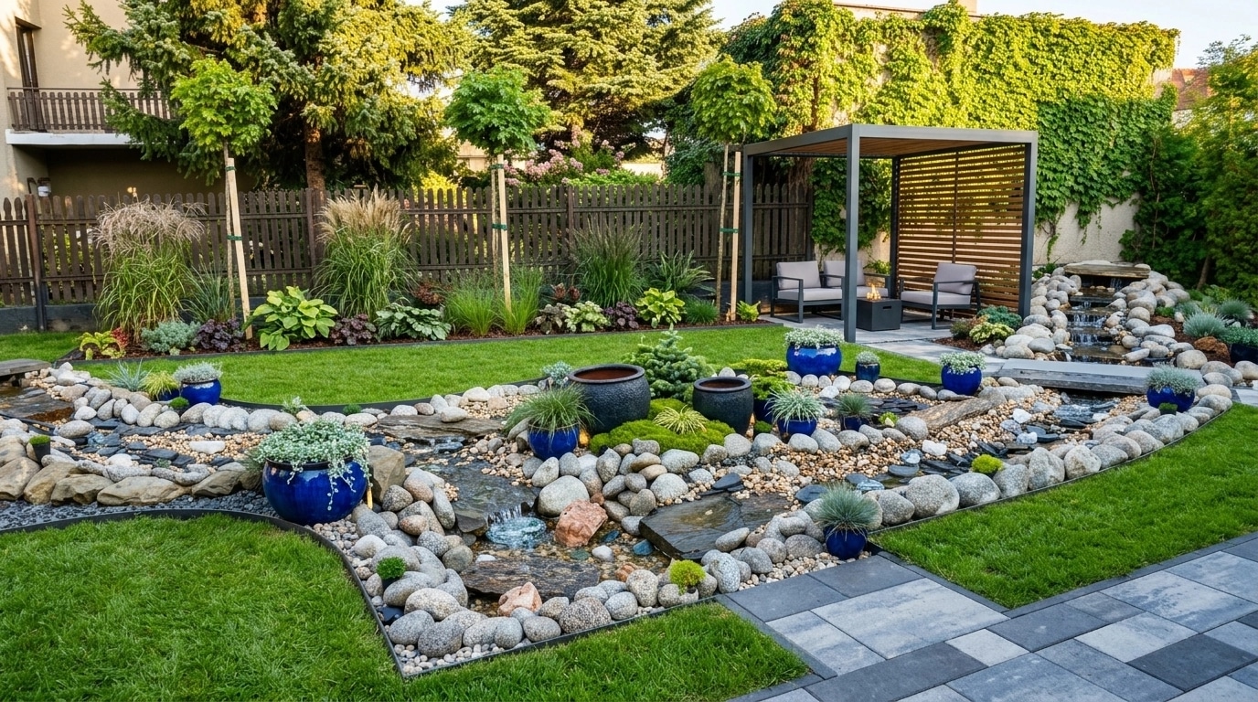 Landscape design in Contemporary Yard style — Yard by GenRoom AI