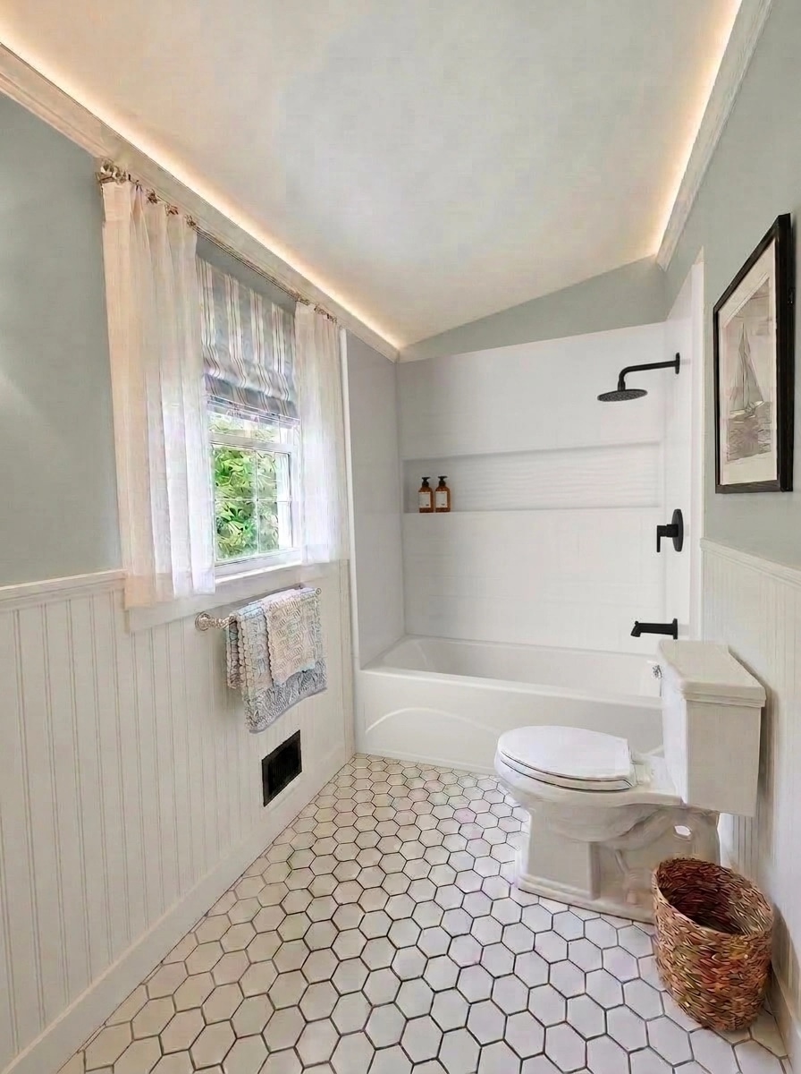 Interior design in Coastal / Hamptons style — Bathroom by GenRoom AI