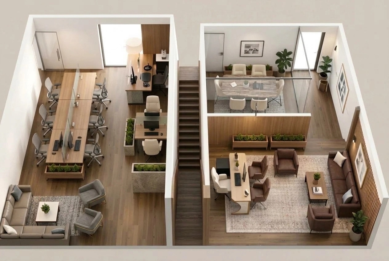 Interior design in Contemporary style — office_space by GenRoom AI