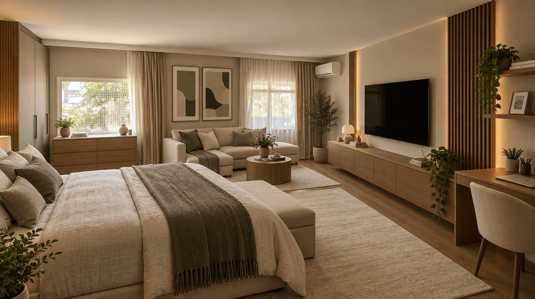 Minimalism Bedroom design — interior photo by GenRoom AI