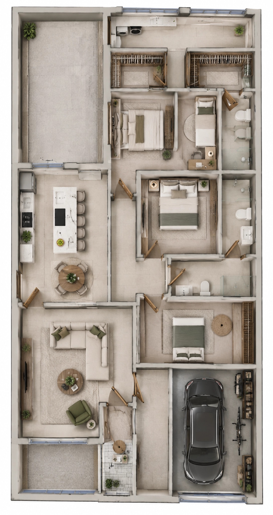 Interior design in Contemporary style — Living Room by GenRoom AI