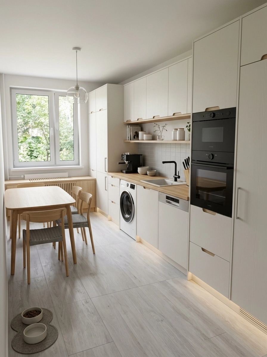 Kitchen interior in Scandinavian style — photo by GenRoom AI