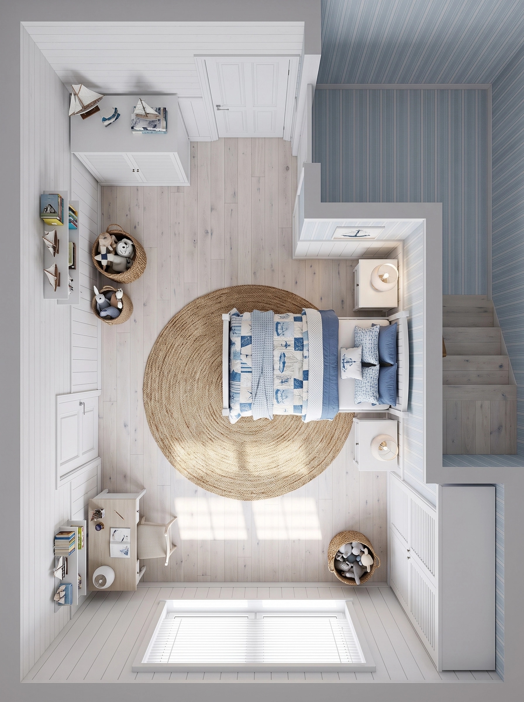 Interior design in Coastal / Hamptons style — Living Room by GenRoom AI