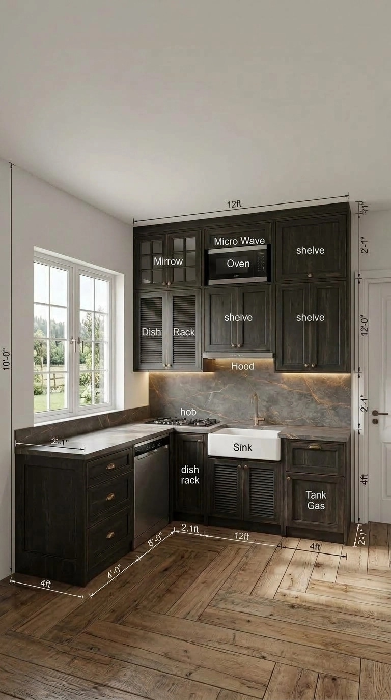 Kitchen interior in Modern Farmhouse style — photo by GenRoom AI