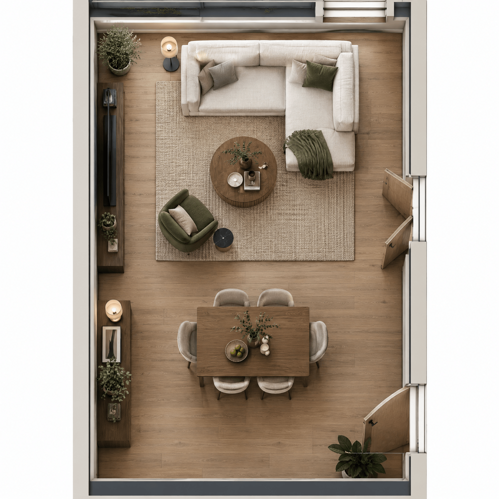 Interior design in Contemporary style — Living Room by GenRoom AI