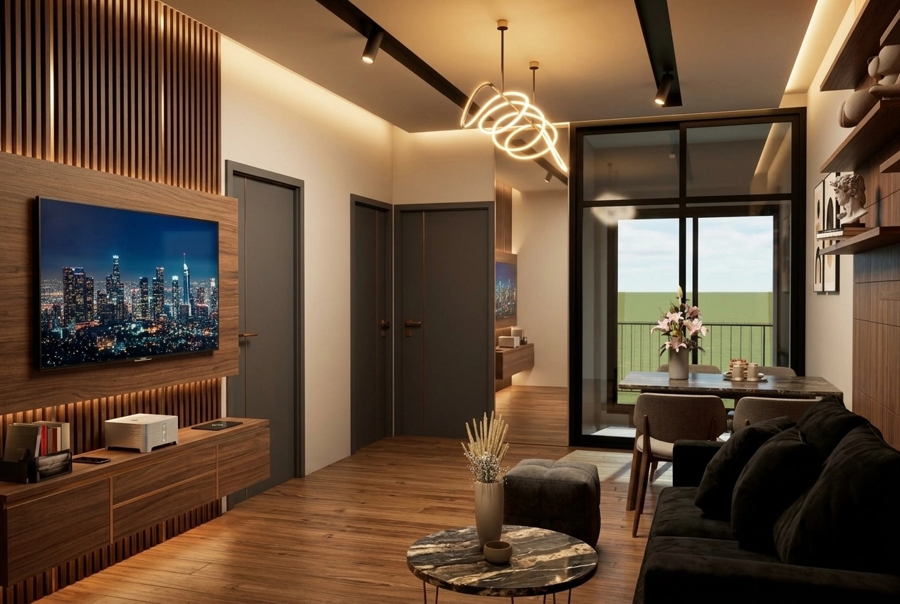 Interior design in Contemporary style — Living Room by GenRoom AI