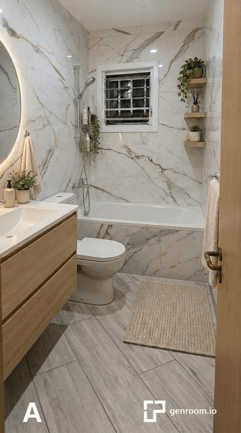 Bathroom interior in no_style style — photo by GenRoom AI