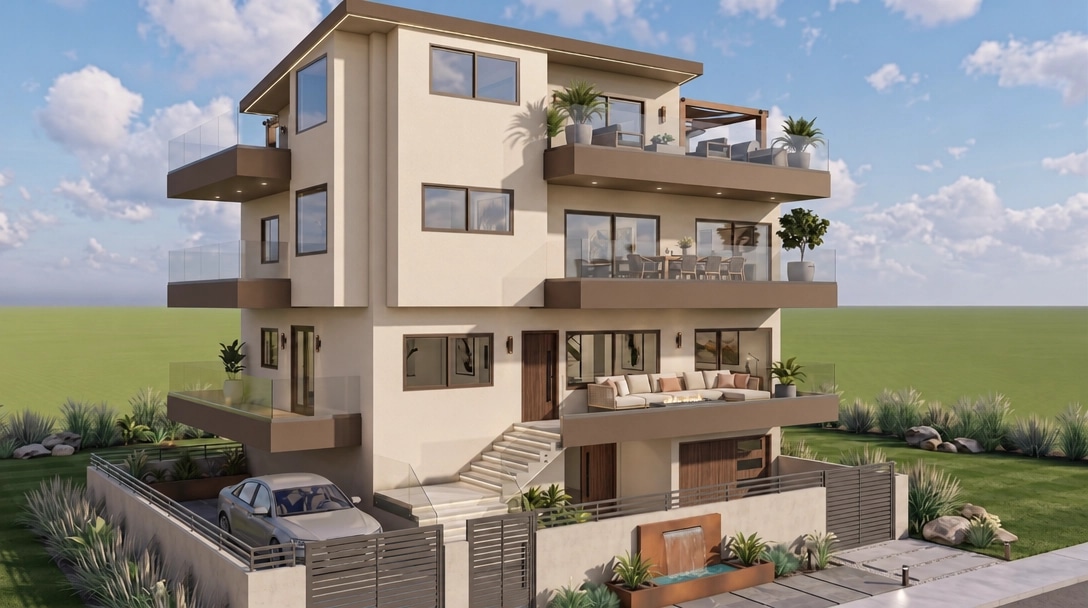 Facade design in Contemporary Facade style — Facade by GenRoom AI