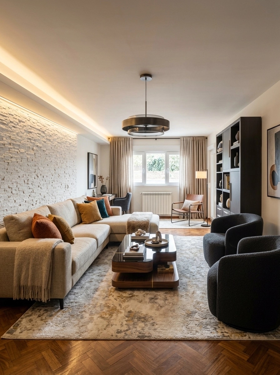 Interior design in Contemporary style — Living Room by GenRoom AI