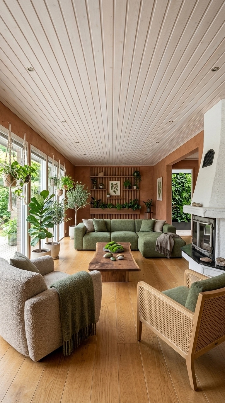 Interior design in Biophilic style — Living Room by GenRoom AI