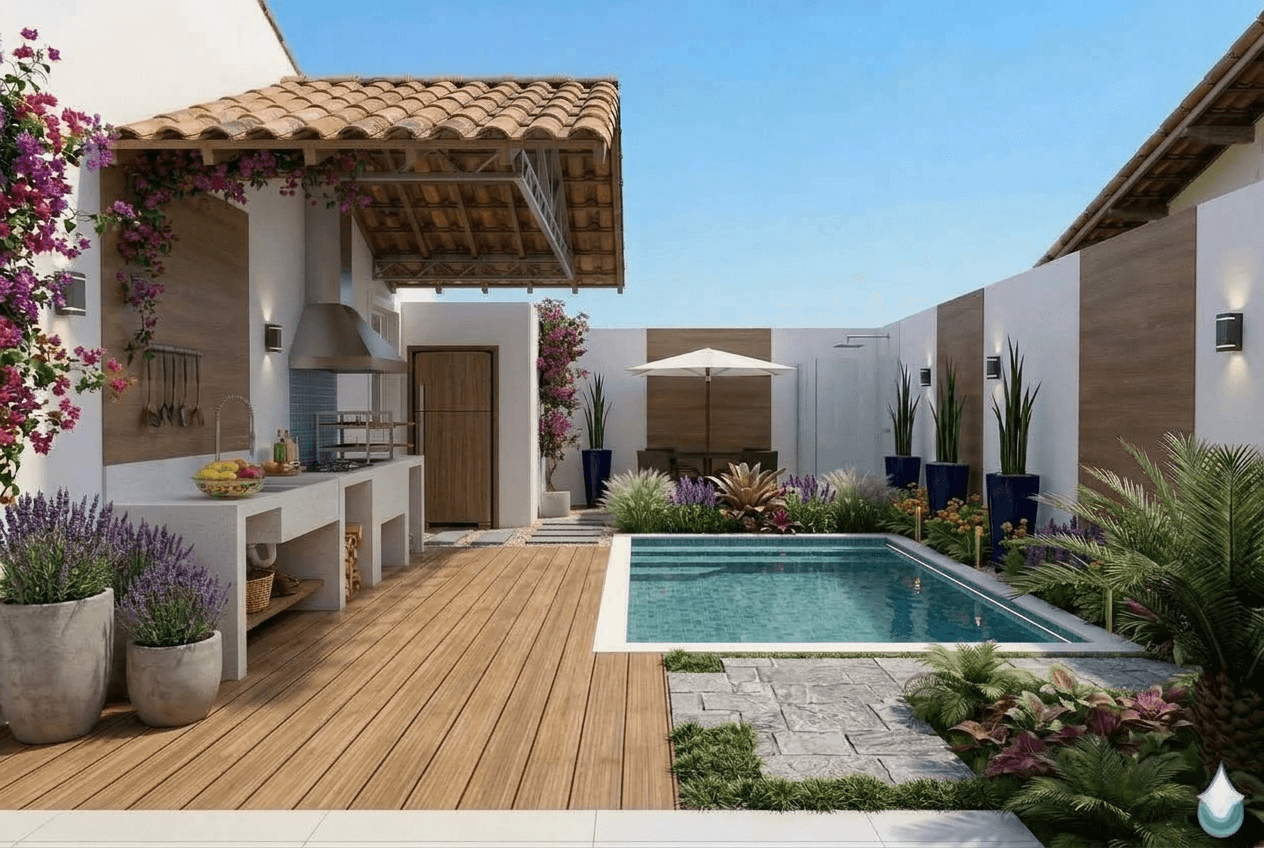 Landscape design in Contemporary Yard style — Yard by GenRoom AI
