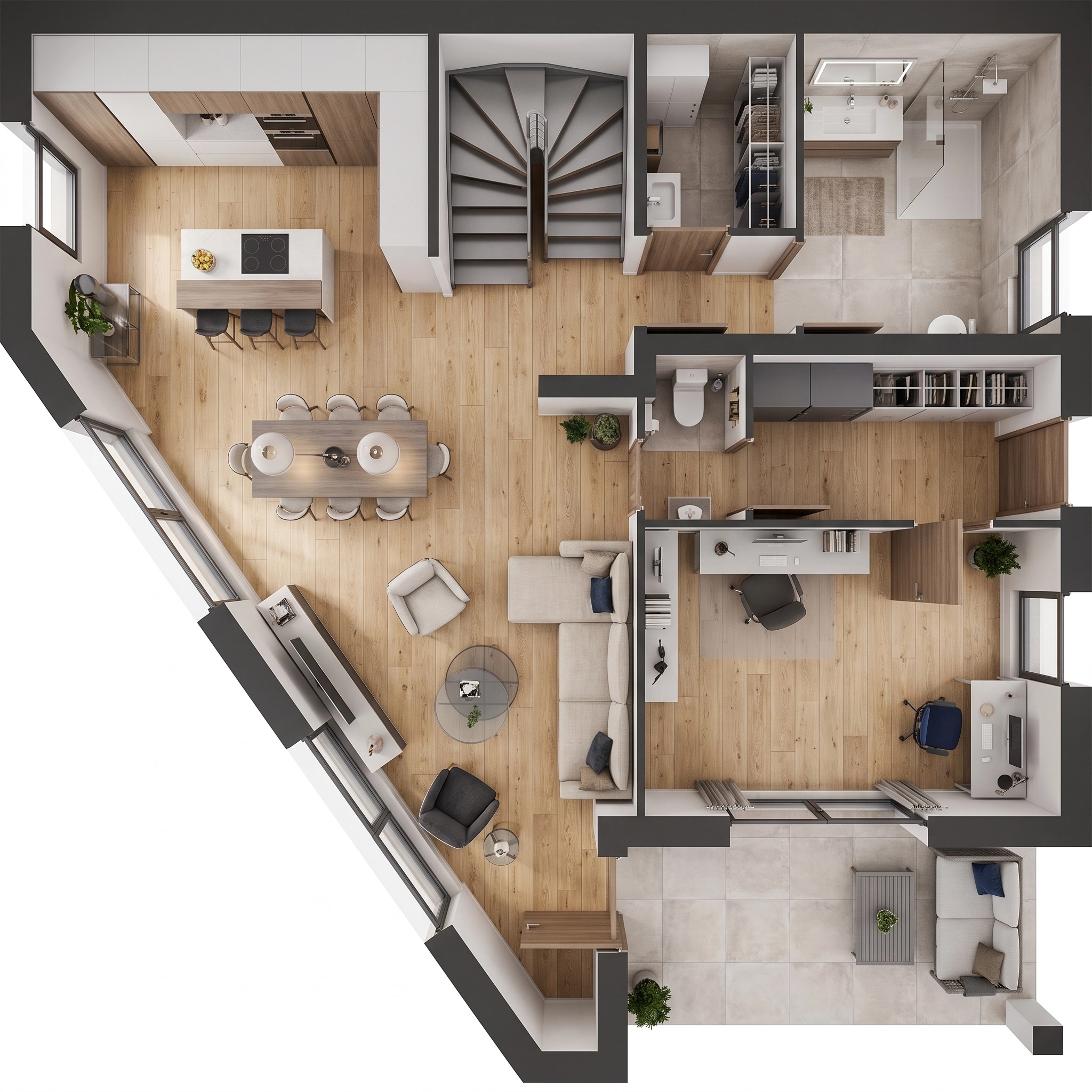 Interior design in Contemporary style — Living Room by GenRoom AI