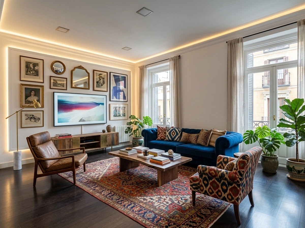 Interior design in Eclectic style — Living Room by GenRoom AI