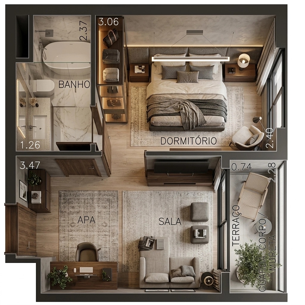 Interior design in Contemporary style — Bedroom by GenRoom AI