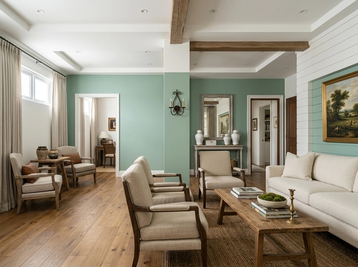 Modern Farmhouse Living Room design — interior photo by GenRoom AI