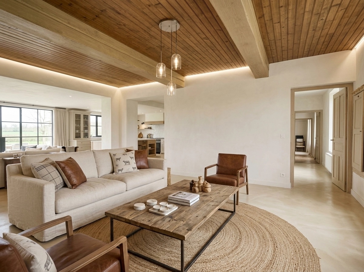 Interior design in Modern Farmhouse style — Living Room by GenRoom AI