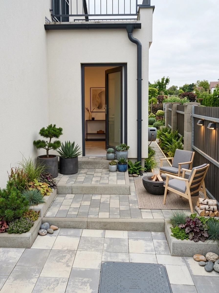 Landscape design in Scandinavian Garden style — Yard by GenRoom AI