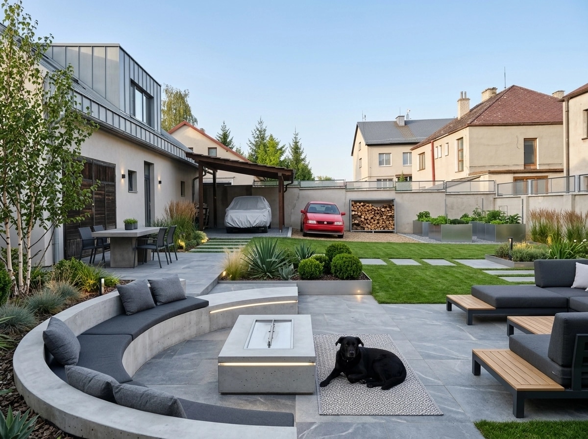 Landscape design in Contemporary Yard style — Yard by GenRoom AI
