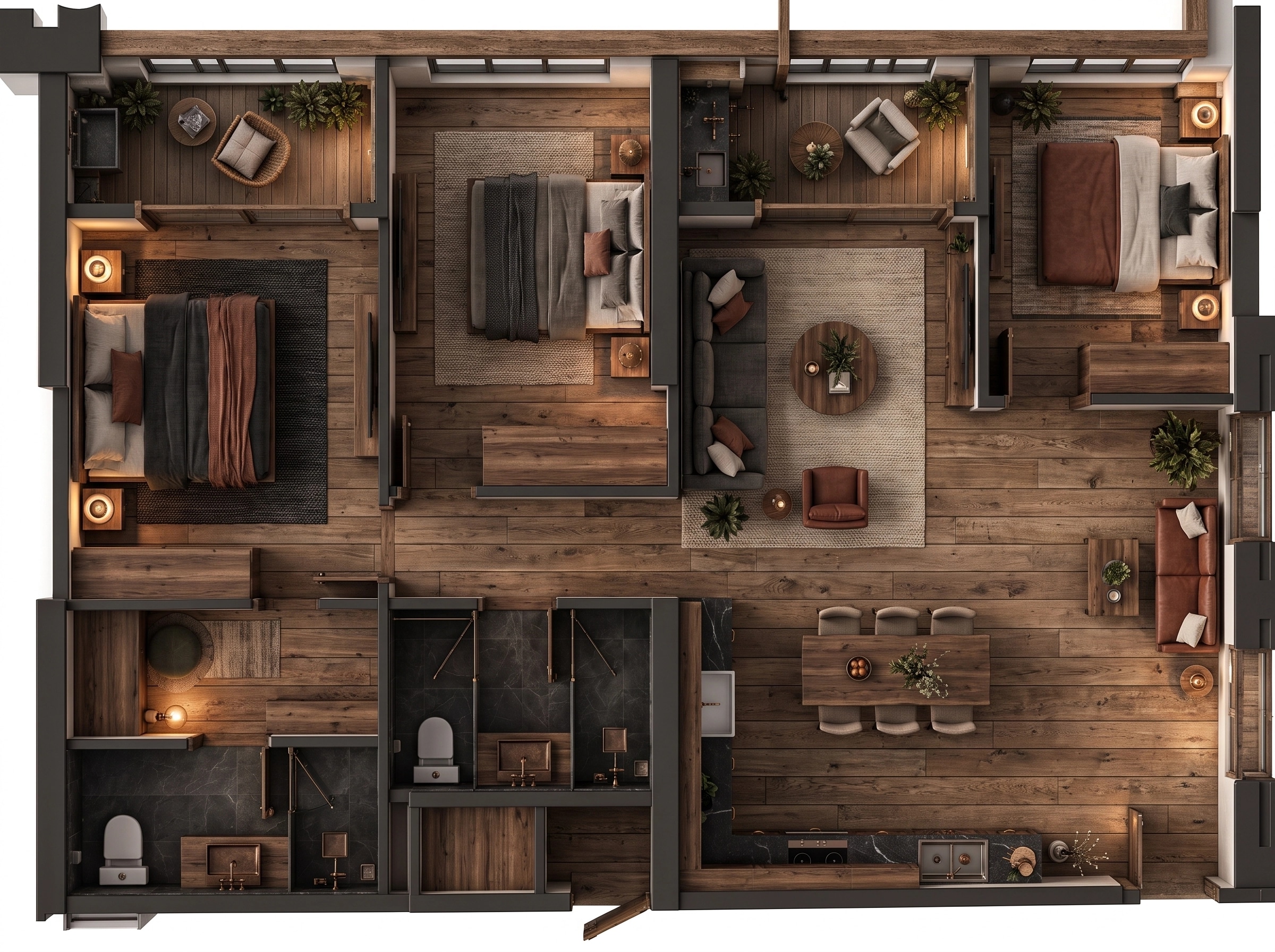 Modern Farmhouse Living Room design — interior photo by GenRoom AI