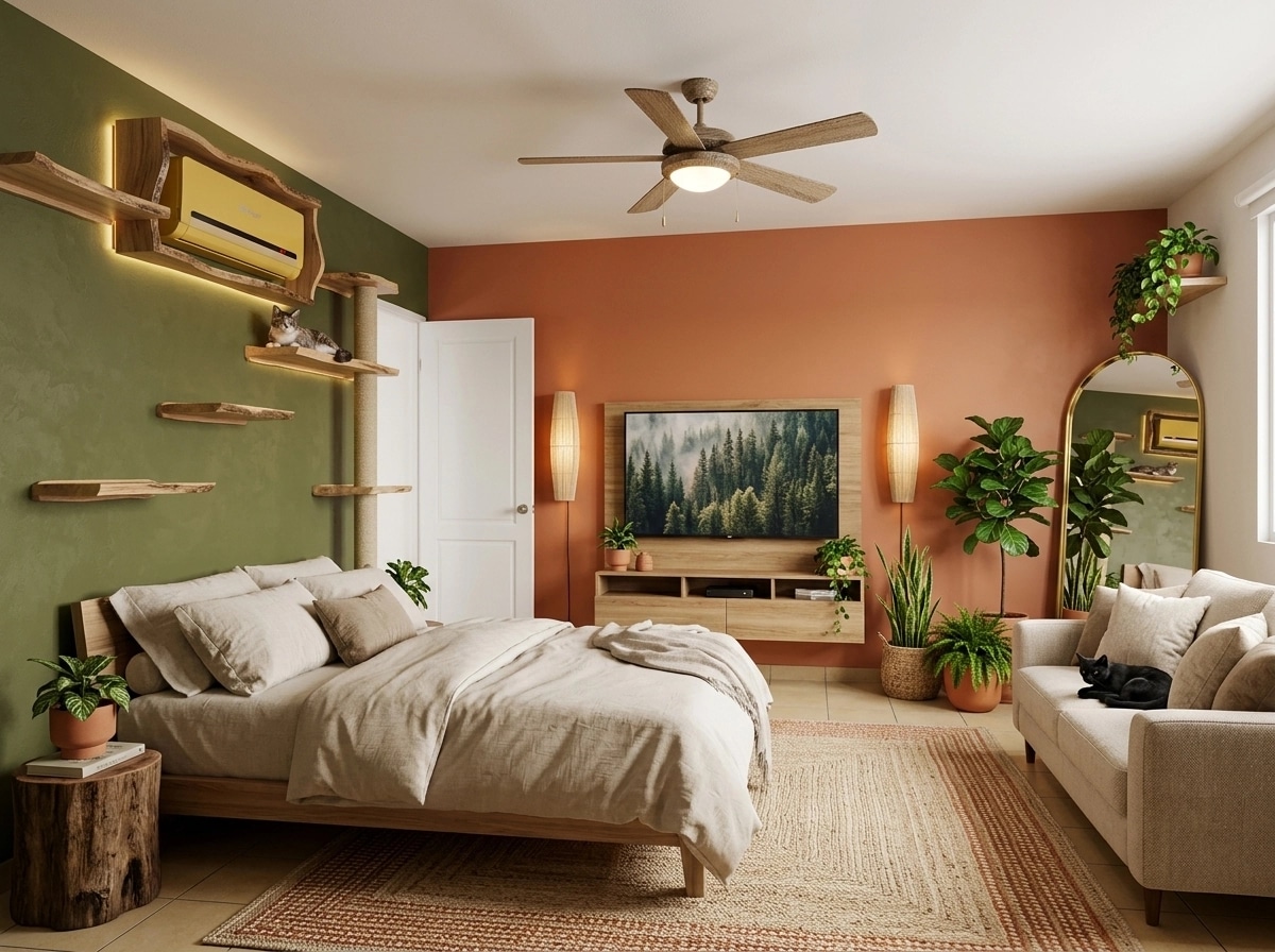 Interior design in Biophilic style — Bedroom by GenRoom AI