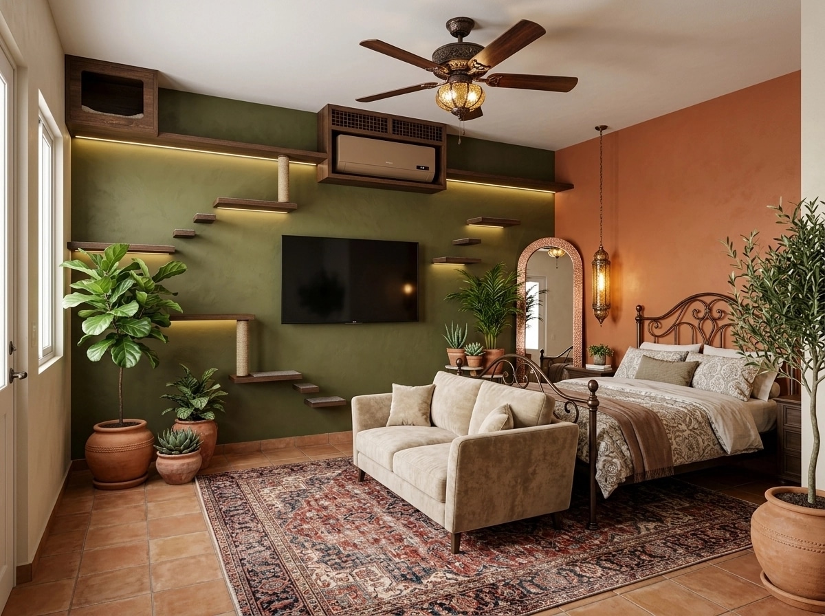 Interior design in Mediterranean style — Bedroom by GenRoom AI