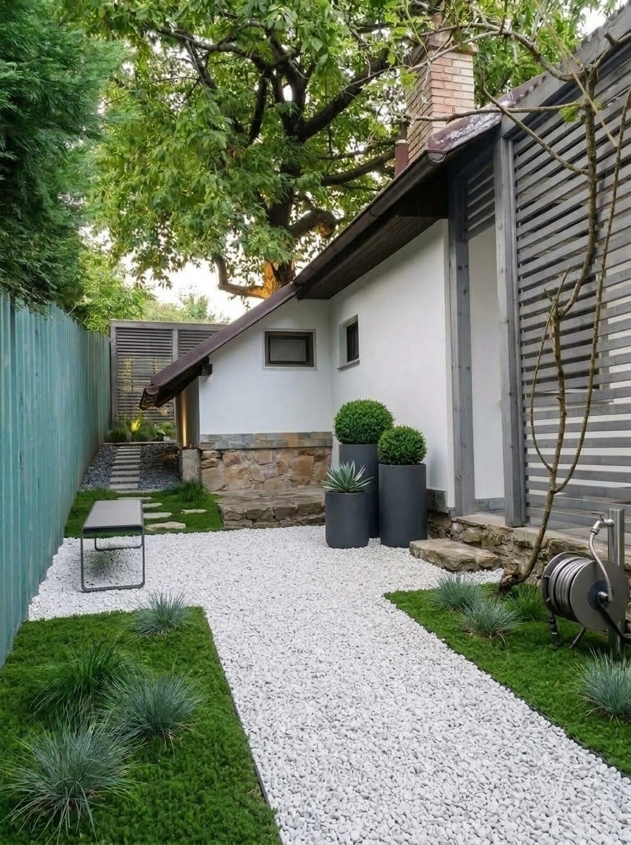 Landscape design in Minimalist Yard style — Yard by GenRoom AI