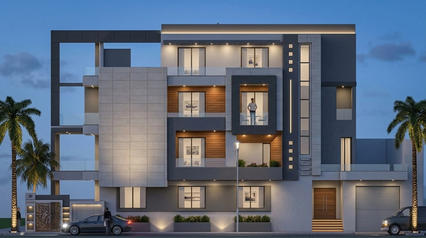 Contemporary Facade Facade design — facade photo by GenRoom AI