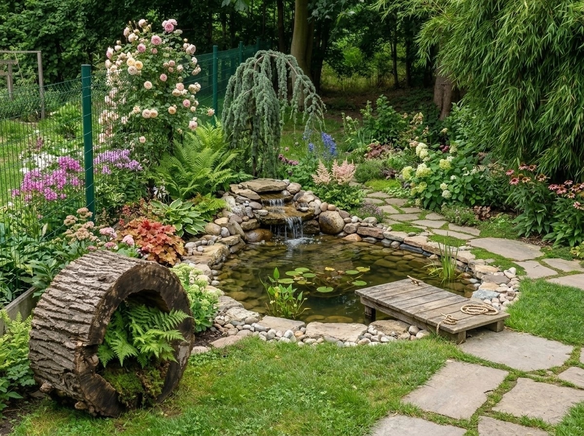 Country Rustic Garden Yard design — yard photo by GenRoom AI