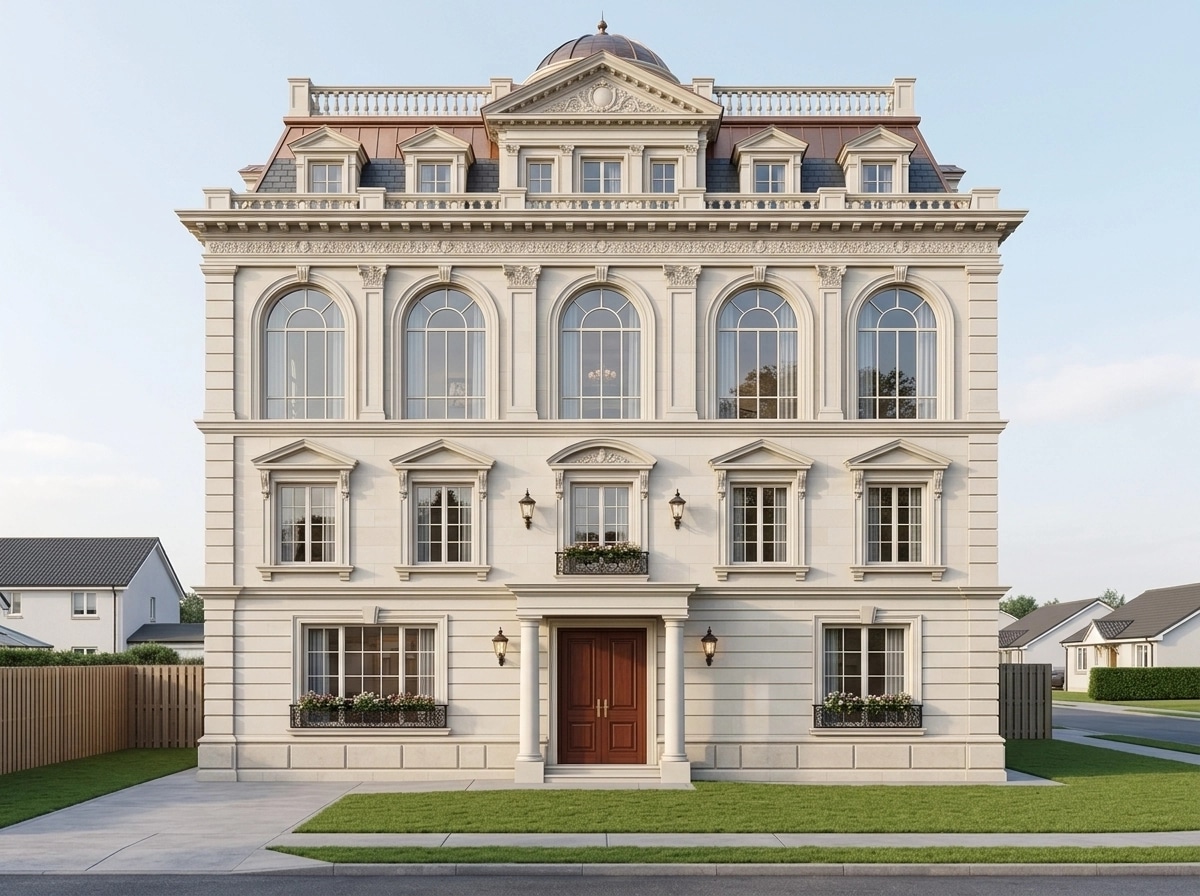 Neoclassic Facade Fachada design — facade photo by GenRoom AI