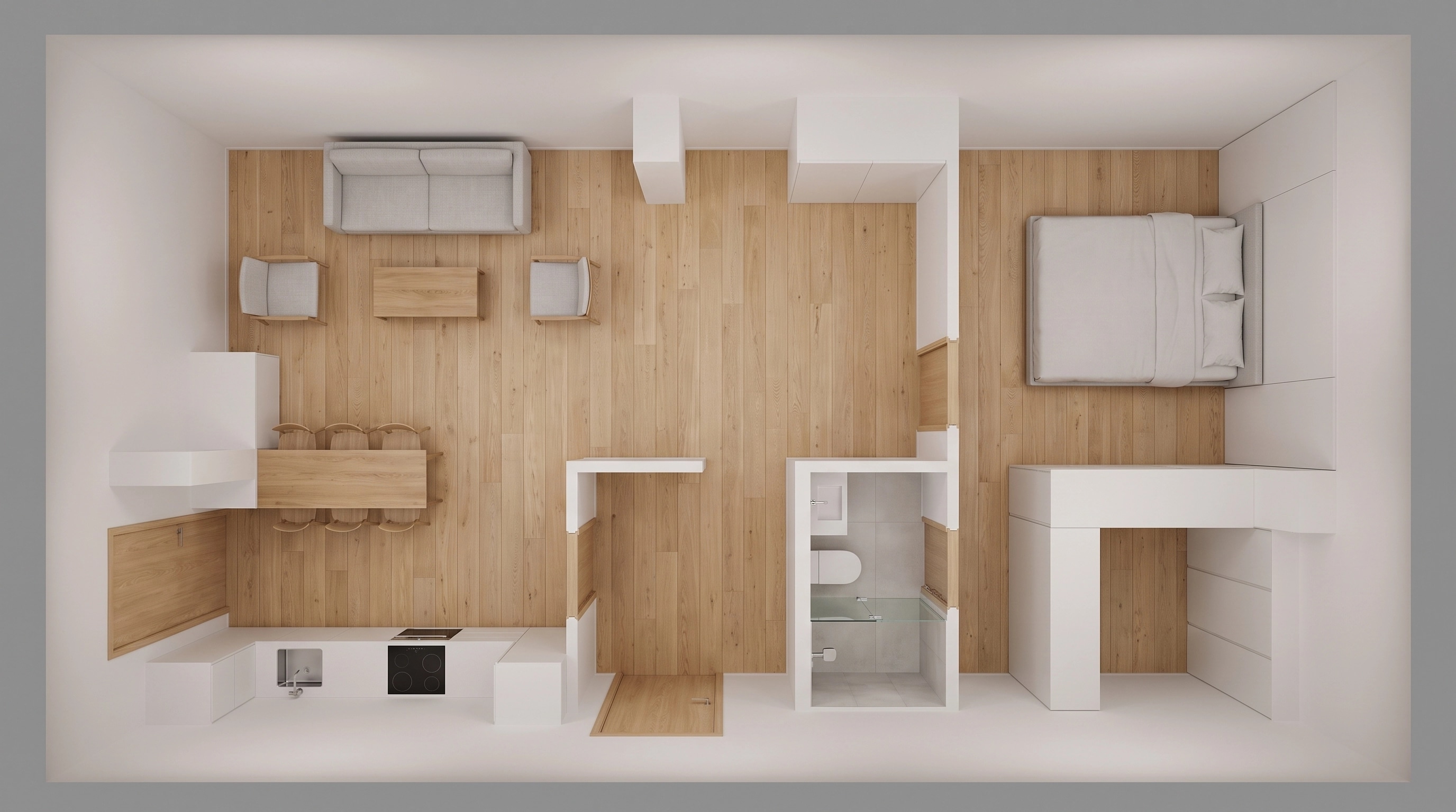 Minimalism Living Room design — interior photo by GenRoom AI