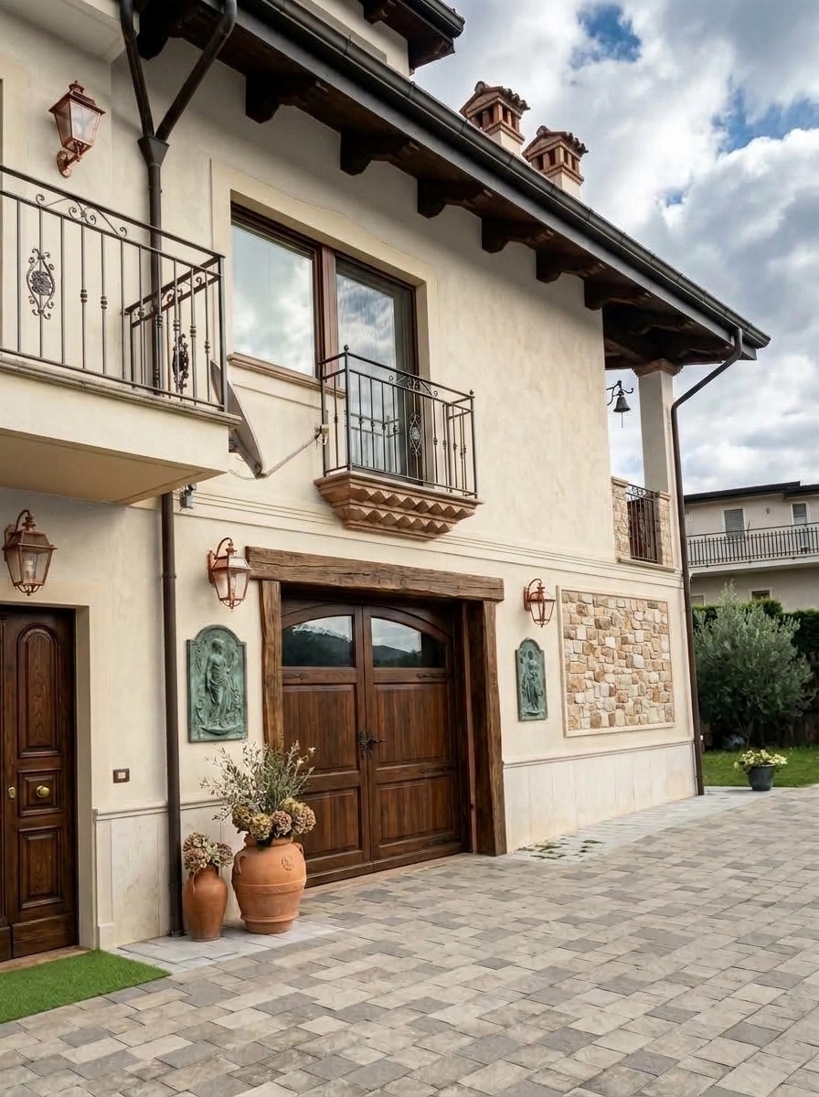 Facade design in Italian Villa Facade style — Facade by GenRoom AI