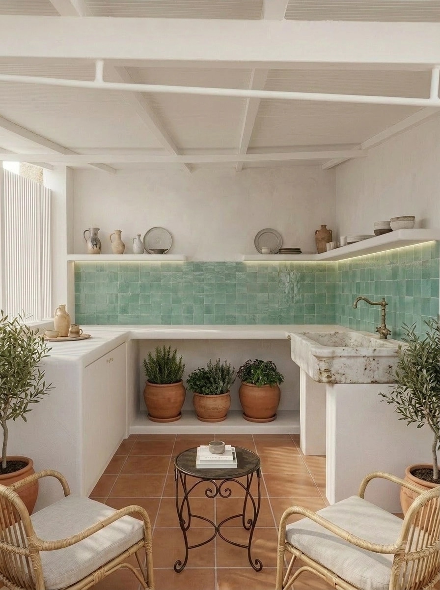 Interior design in Mediterranean style — terrace by GenRoom AI