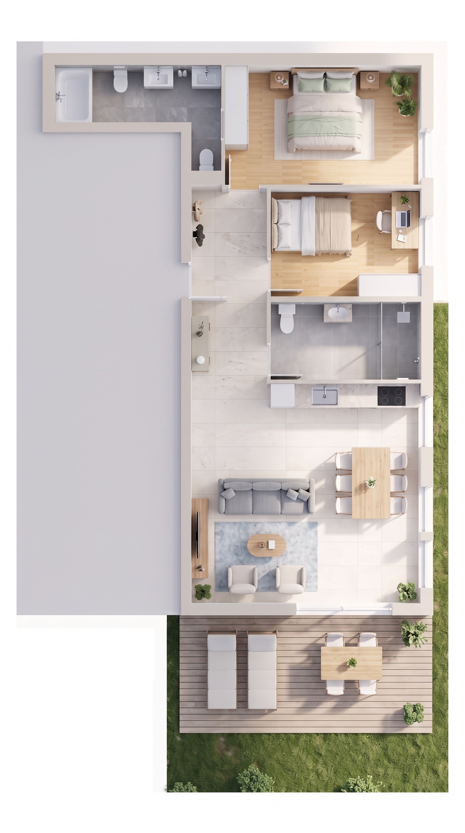 Interior design in Scandinavian style — Living Room by GenRoom AI