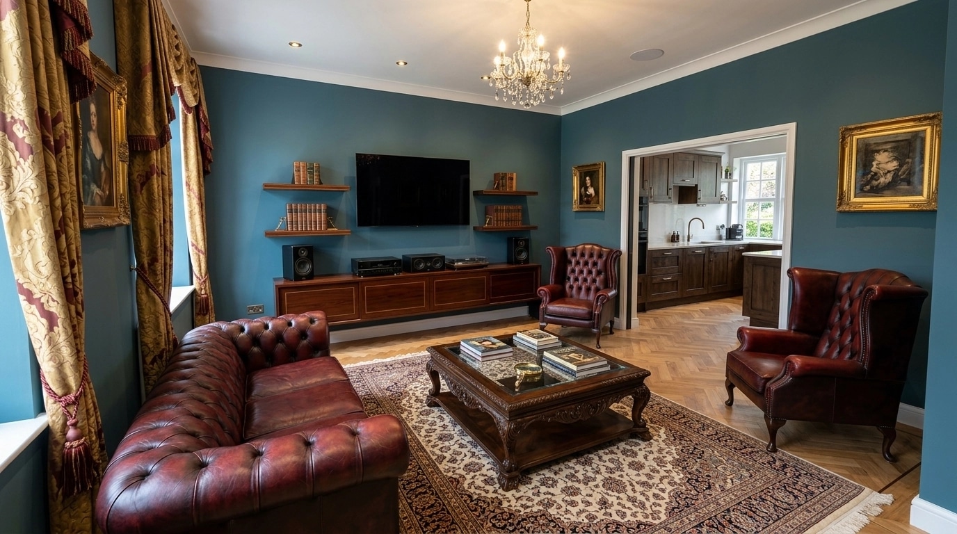 Interior design in British style — Living Room by GenRoom AI