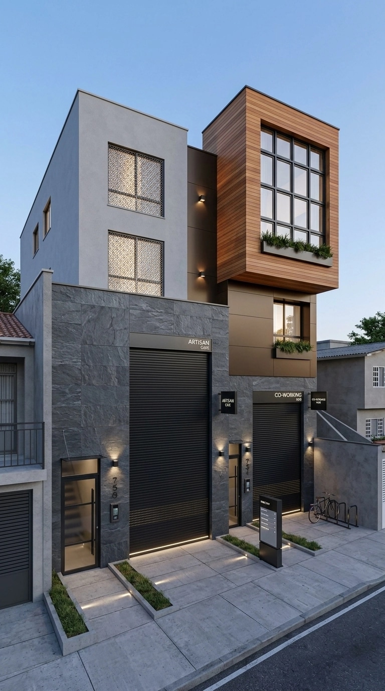 Facade design in Contemporary Facade style — Facade by GenRoom AI