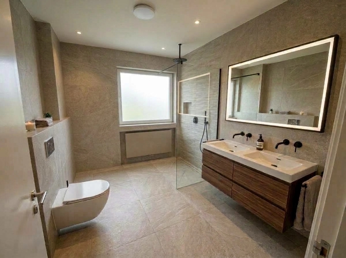 Bathroom interior in Contemporary style — photo by GenRoom AI