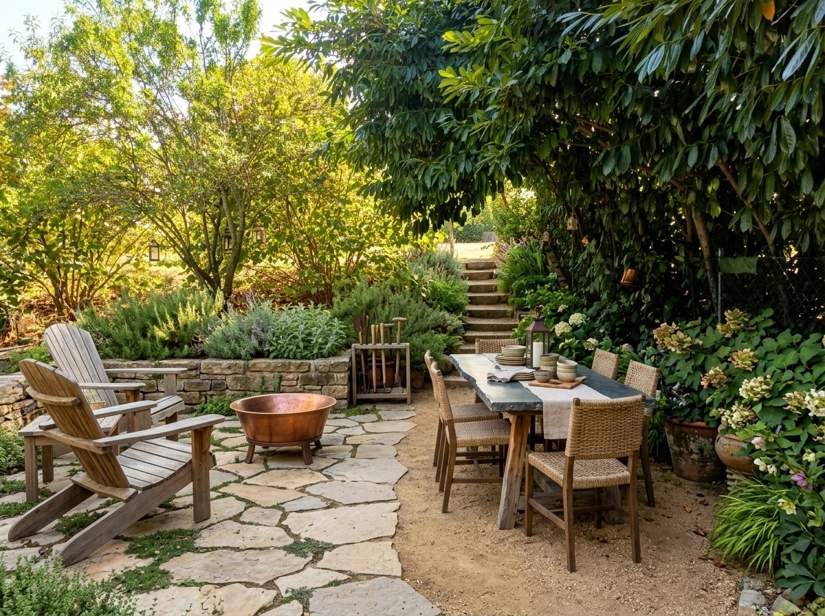 Country Rustic Garden Yard design — yard photo by GenRoom AI