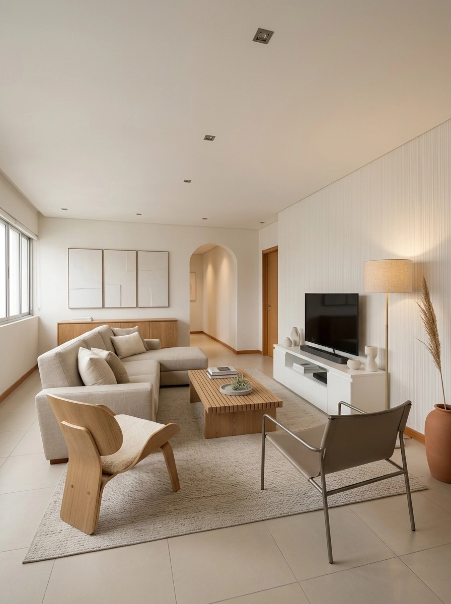 Minimalism Living Room design — interior photo by GenRoom AI