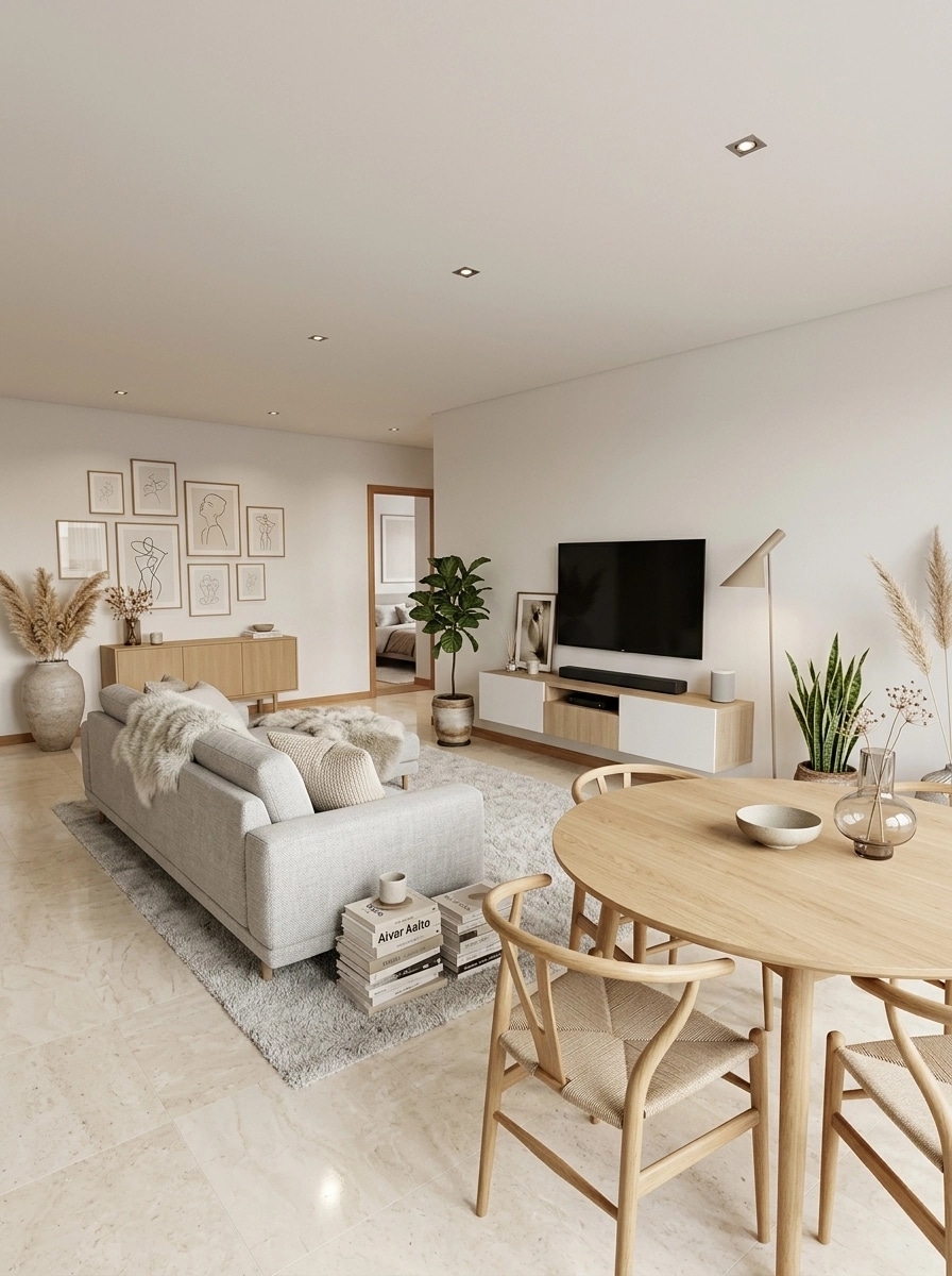 Scandinavian Living Room design — interior photo by GenRoom AI