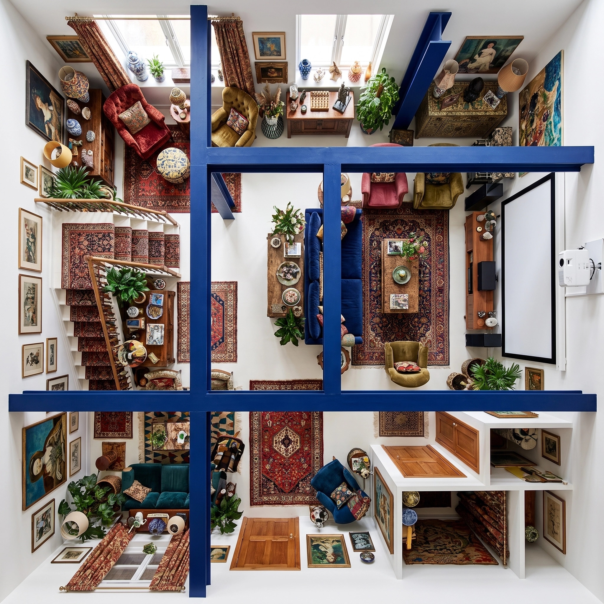 Maximalist Sala de Estar design — interior photo by GenRoom AI