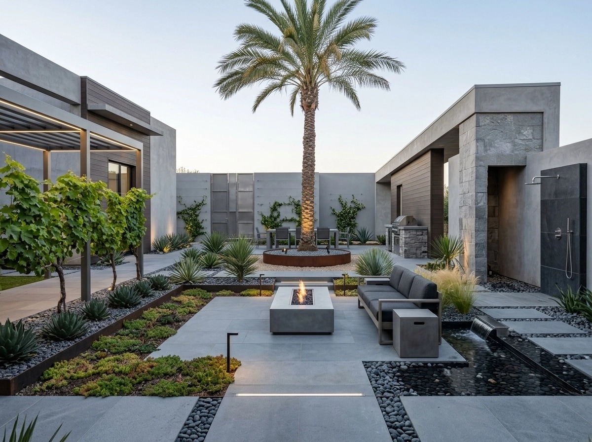 Landscape design in Contemporary Yard style — Yard by GenRoom AI