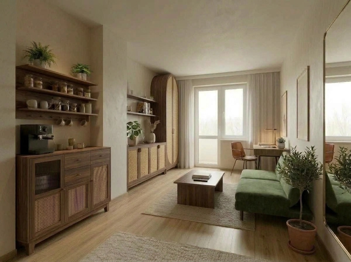 Interior design in Minimalism style — Living Room by GenRoom AI