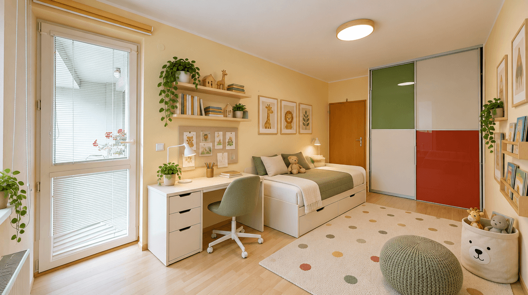 Minimalism Kids Room design — interior photo by GenRoom AI