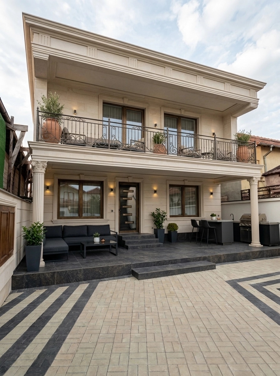 Neoclassic Facade Fachada design — facade photo by GenRoom AI