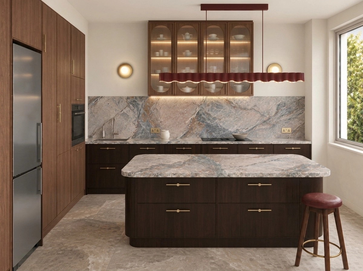Mid-Century Modern Kitchen design — interior photo by GenRoom AI