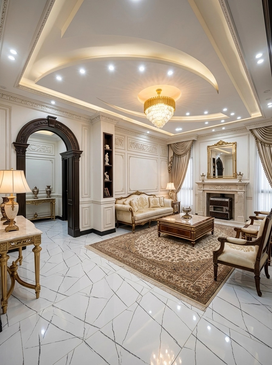 Interior design in Neoclassic style — Living Room by GenRoom AI