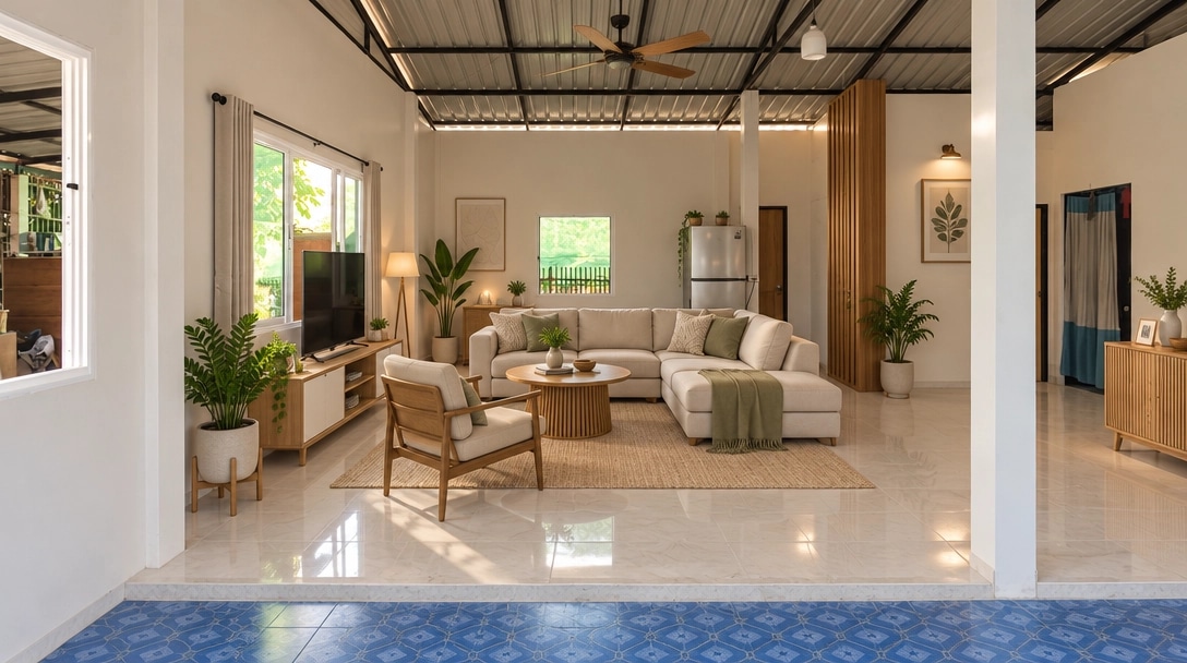 Interior design in Minimalism style — Living Room by GenRoom AI