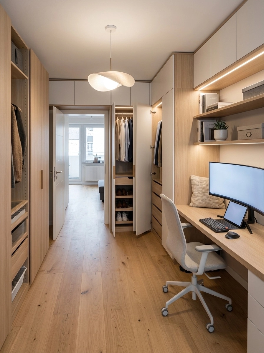 Office interior in Scandinavian style — photo by GenRoom AI