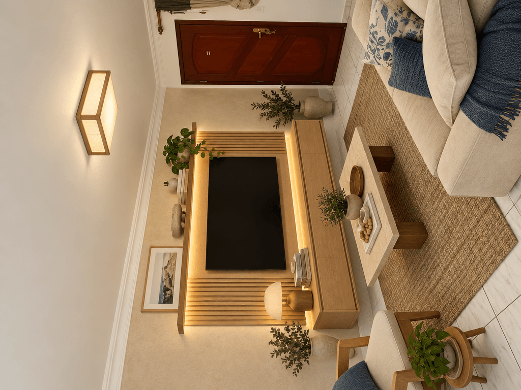 Interior design in Portuguese Modern style — Living Room by GenRoom AI